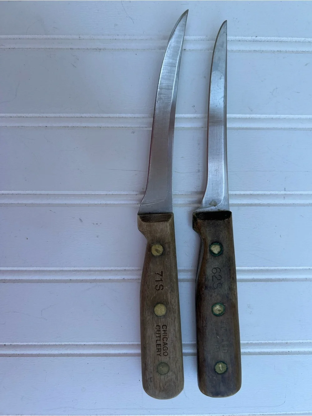 Vintage Chicago Cutlery Wood Knife Stainless Blade Assorted Kitchen Tool Lot 8